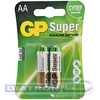 Батарейка GP AA/LR6/MN1500, Super, 1.5V, алкалиновая,  2шт/уп