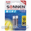 Батарейка SONNEN AAA/LR03/1.5V, алкалиновая,  2шт/уп