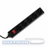 Сетевой фильтр SONNEN U-3515, 5м, 5 розеток, с заземлением, выключатель, 10А, черный, 513490