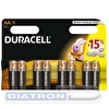 Батарейка DURACELL AA/LR6/MN1500, 1.5V, Basic, алкалиновая,  8шт/уп