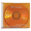 Записываемый DVD-диск DVD-R VERBATIM 4.7ГБ, 16x,  5шт/уп, Slim Case, Color, (43557)