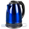 Чайник электрический SONNEN KT-118B, 1,8л, 1500 Вт, закрытый нагревательный элемент, нержавеющая сталь, синий