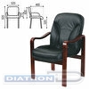 Конференц-кресло CHAIRMAN 658, натуральная кожа черная