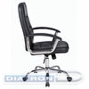 Кресло руководителя BRABIX Bit EX-550, хром, экокожа, черное, BRABIX-NOV