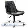 Кресло офисное BRABIX Deco MG-316, без подлокотников, пятилучие серебристое, экокожа, черное