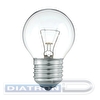 Лампа накаливания PHILIPS 60W/E27, прозрачная, шарик