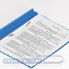 Папка скоросшиватель с прозрачным верхним листом, А4, голубая
