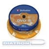 Записываемый DVD-диск в боксе DVD-R VERBATIM 4.7ГБ, 16x,  25шт/уп (43522)