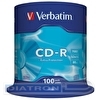 Записываемый компакт-диск в боксе CD-R VERBATIM 700МБ, 80мин, 52x, 100шт/уп, DL (43411)
