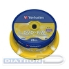 Перезаписываемый DVD-диск в боксе DVD+RW VERBATIM 4.7ГБ, 4х, 25шт/уп, (43489)