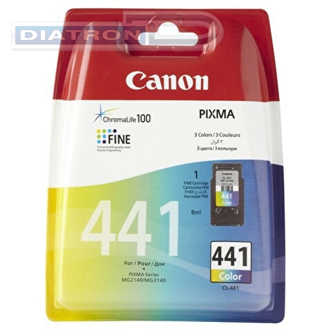Картридж CANON CL-441 для PIXMA MG2140/3140, 180стр, Color