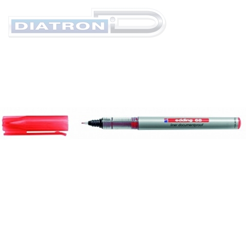 Ручка капиллярная EDDING 68, 0.4мм, красная