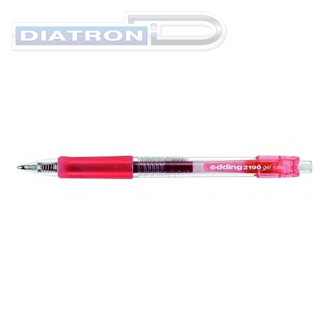 Ручка гелевая автоматическая EDDING 2190, 0.7мм, красная