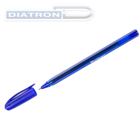 Ручка шариковая BERLINGO Triangle 100T, 0.5/0.7мм, корпус прозрачный, трехгранный, синяя