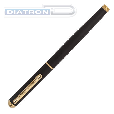 Ручка подарочная перьевая BRAUBERG Maestro, корпус черный с золотистыми деталями, линия письма 0,25 мм, синяя