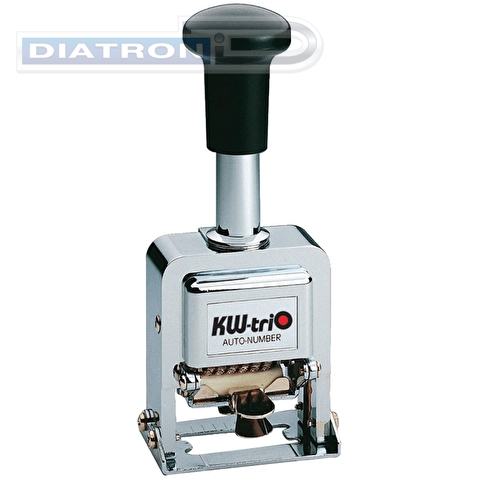 Нумератор автоматический KW-TRIO 20800, 8-разрядный, металл, шрифт 3.7мм