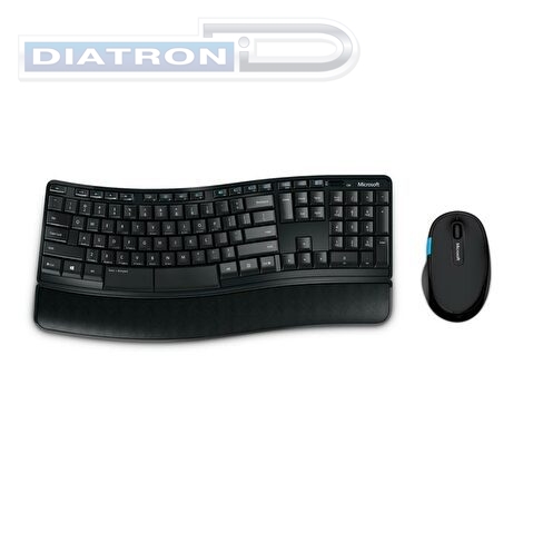 Комплект MICROSOFT Retail мышь + клавиатура L3V-00017, USB, беспроводной, черный