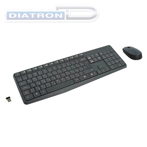 Комплект LOGITECH MK235 мышь+клавиатура USB, серый (920-007948)
