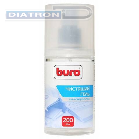 Набор BURO для чистки пластика, гель 200мл + салфетка из микрофибры 25х25см