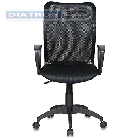 Кресло офисное БЮРОКРАТ CH-599AXSN, спинка сетка черная, сиденье ткань черная (TW-11)