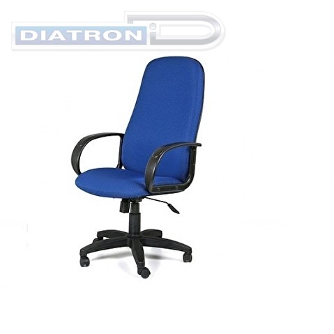Кресло офисное CHAIRMAN 279 JP, крестовина пластик, ткань черно-голубая (JP 15-3)