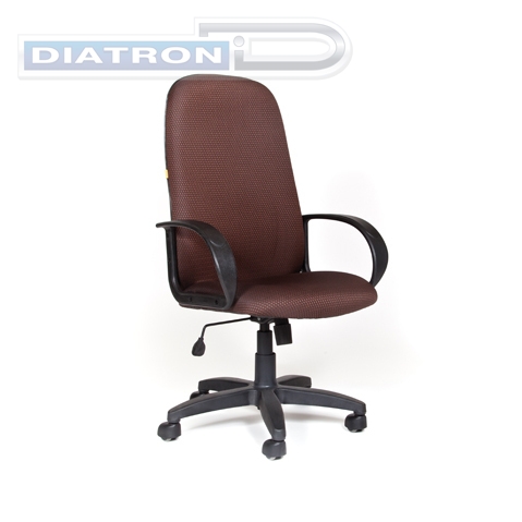 Кресло офисное CHAIRMAN 279 JP, крестовина пластик, ткань черно-коричневая (JP 15-2012)