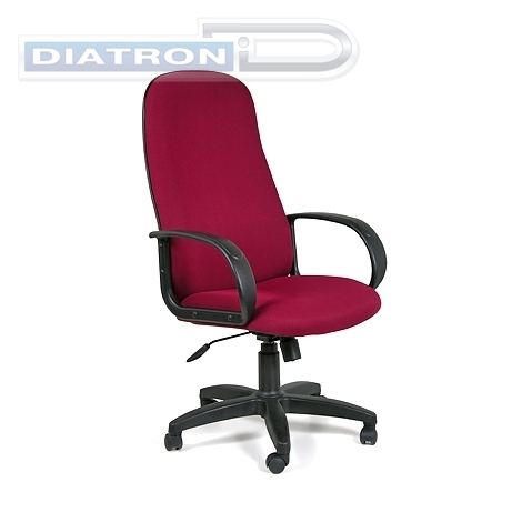 Кресло офисное CHAIRMAN 279 TW, крестовина пластик, ткань бордовая (TW-13)