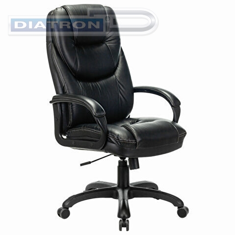 Кресло руководителя BRABIX Premium Nord EX-590, черный пластик, экокожа, черное, BRABIX-NOV