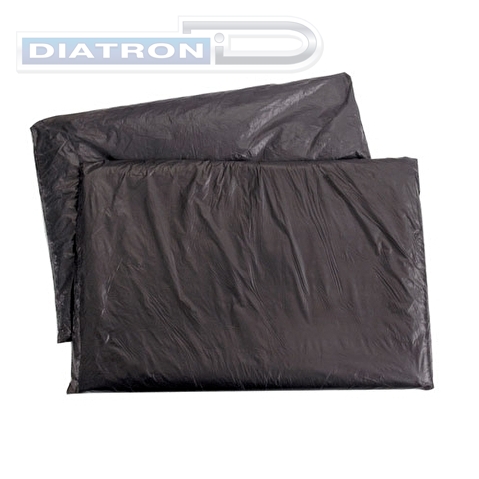 Мешки для мусора ПВД 120л х 50шт,  55мкм, в пластах, черные ― компания Диатрон