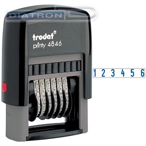 Нумератор TRODAT 4846, 6-разрядный, шрифт 4мм, автоматическое окрашивание