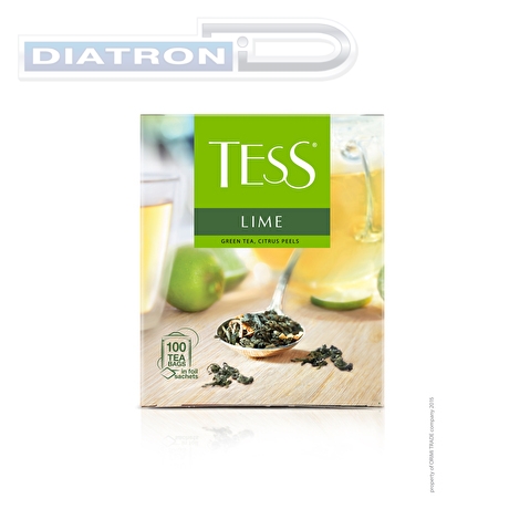 Чай зеленый TESS Lime, c цедрой цитрусовых, 100x1.5г