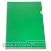 Папка-уголок  А4, пластик, 0.18мм, непрозрачная зеленая