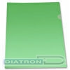 Папка-уголок  А4, пластик, 0.10мм, прозрачная зеленая