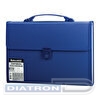 Папка-портфель на 13 отделений BRAUBERG, А4, 332х292х32мм, пластик, темно-синий