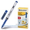 Ручка-роллер BRAUBERG, 0.5мм, корпус серый, синие детали, синяя