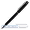 Ручка шариковая BRAUBERG Cayman Black, корпус черный, серебряные детали  детали, синяя