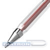 Ручка шариковая BRAUBERG M-500 CLASSIC, 0.35/0.7мм, корпус прозрачный, насечки, красная