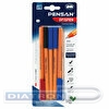 Ручка шариковая PENSAN Officepen, 0.5/1.0мм, корпус оранжевый, 3 цвета, 10шт/уп