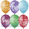 Воздушные шары, M12/30см, Праздничная тематика, пастель+декор, 25шт/уп