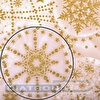 Украшение оконное декоративное Узоры из золотых снежинок 3, 30х38см