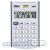 Калькулятор карманный  8 разр. Deli 39217, 105х63х15мм, синий