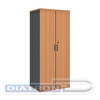 Шкаф для одежды Моно-люкс 800х600х1849мм, вишня/черный