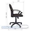 Кресло офисное CHAIRMAN 681, крестовина пластик, ткань черная (C-3)