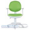 Кресло детское БЮРОКРАТ CH-W356AXSN, пластик белый, ткань салатовая (15-118)
