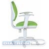 Кресло детское БЮРОКРАТ CH-W356AXSN, пластик белый, ткань салатовая (15-118)