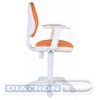 Кресло офисное БЮРОКРАТ CH-W356AXSN, пластик белый, ткань оранжевая (15-75)