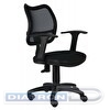 Кресло офисное БЮРОКРАТ CH-797AXSN, Т-образные подлокотники, спинка сетка черная, сиденье ткань черная (26-28)