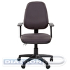 Кресло офисное CHAIRMAN 661, Т-образные подлокотники, крестовина пластик, ткань серая (15-13)