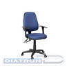 Кресло офисное CHAIRMAN 661, Т-образные подлокотники, крестовина пластик, ткань синяя (15-03)