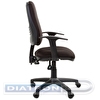 Кресло офисное CHAIRMAN 661, Т-образные подлокотники, крестовина пластик, ткань черная (15-21)